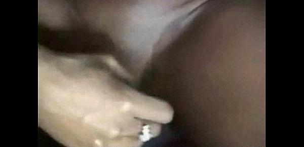  Big Booby Black Afro Hoe Doing Handjob With Big White Dick